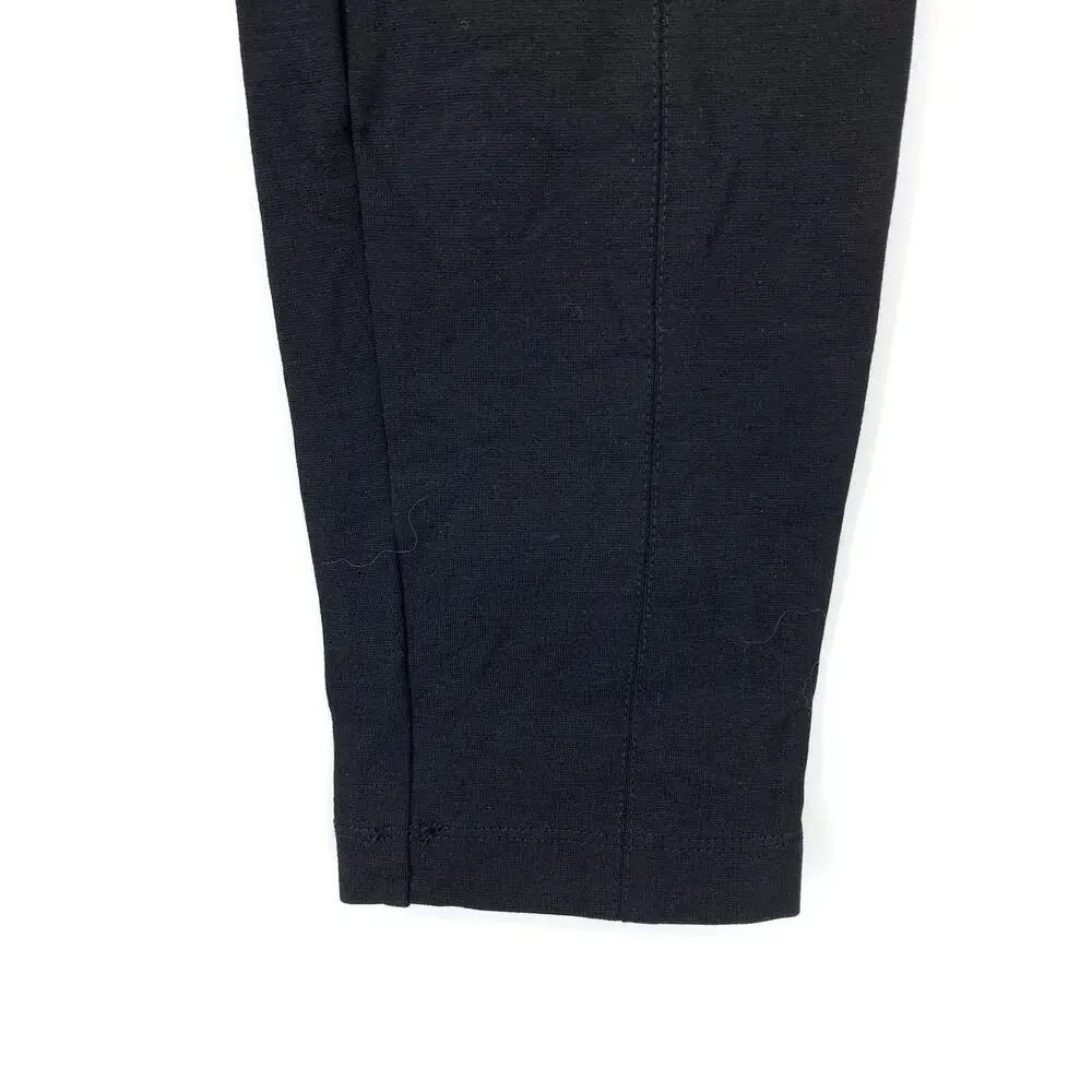 J. Crew Pixie Ponte Skinny Pant Womens Size 4 Zipper Details Black Snap Front